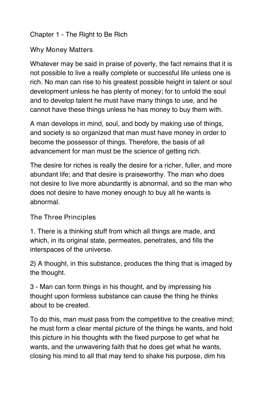 Self-help — clean body text — before: a plain, unformatted Word manuscript