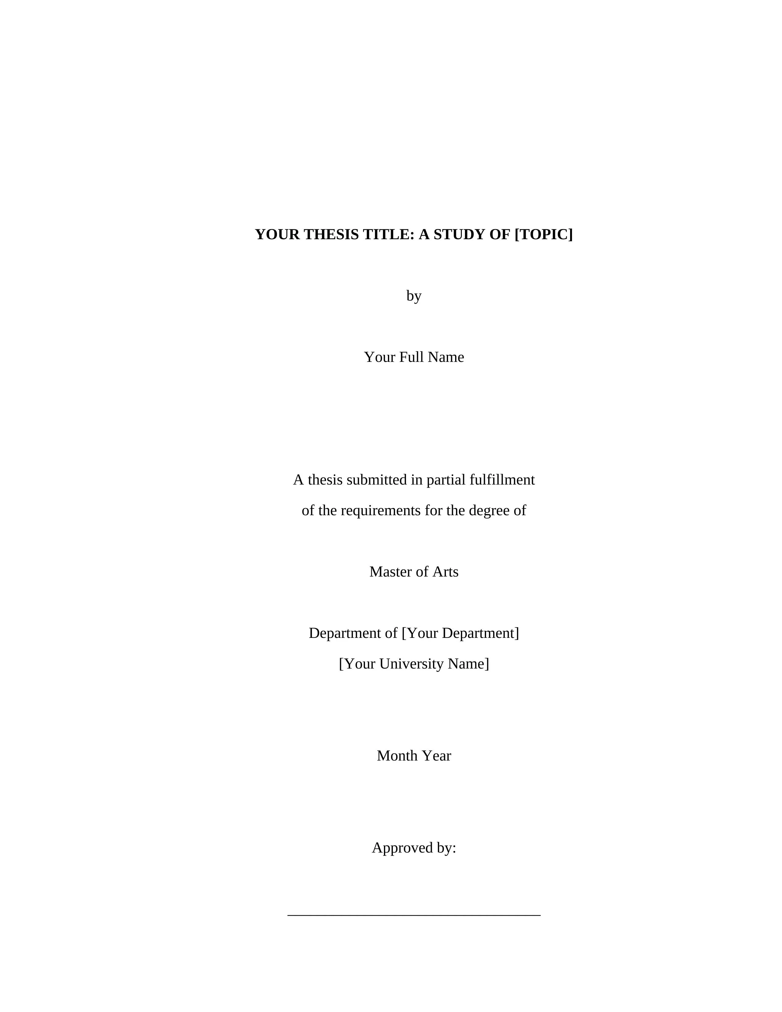 Thesis title page
